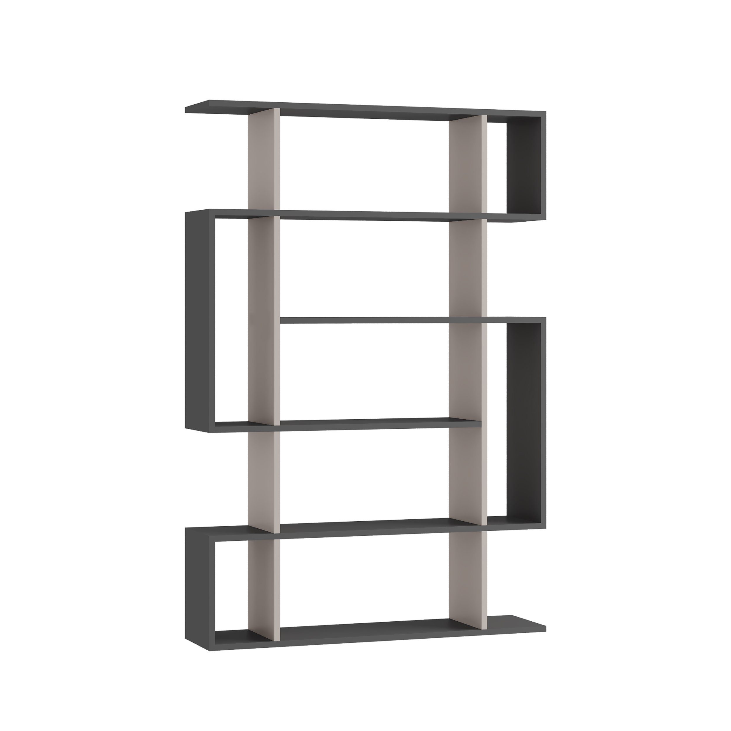 Decortie Bücherregal Mito, Modernes Bücherregal, Vitrine, 108,5 x 25,5 x 161 cm