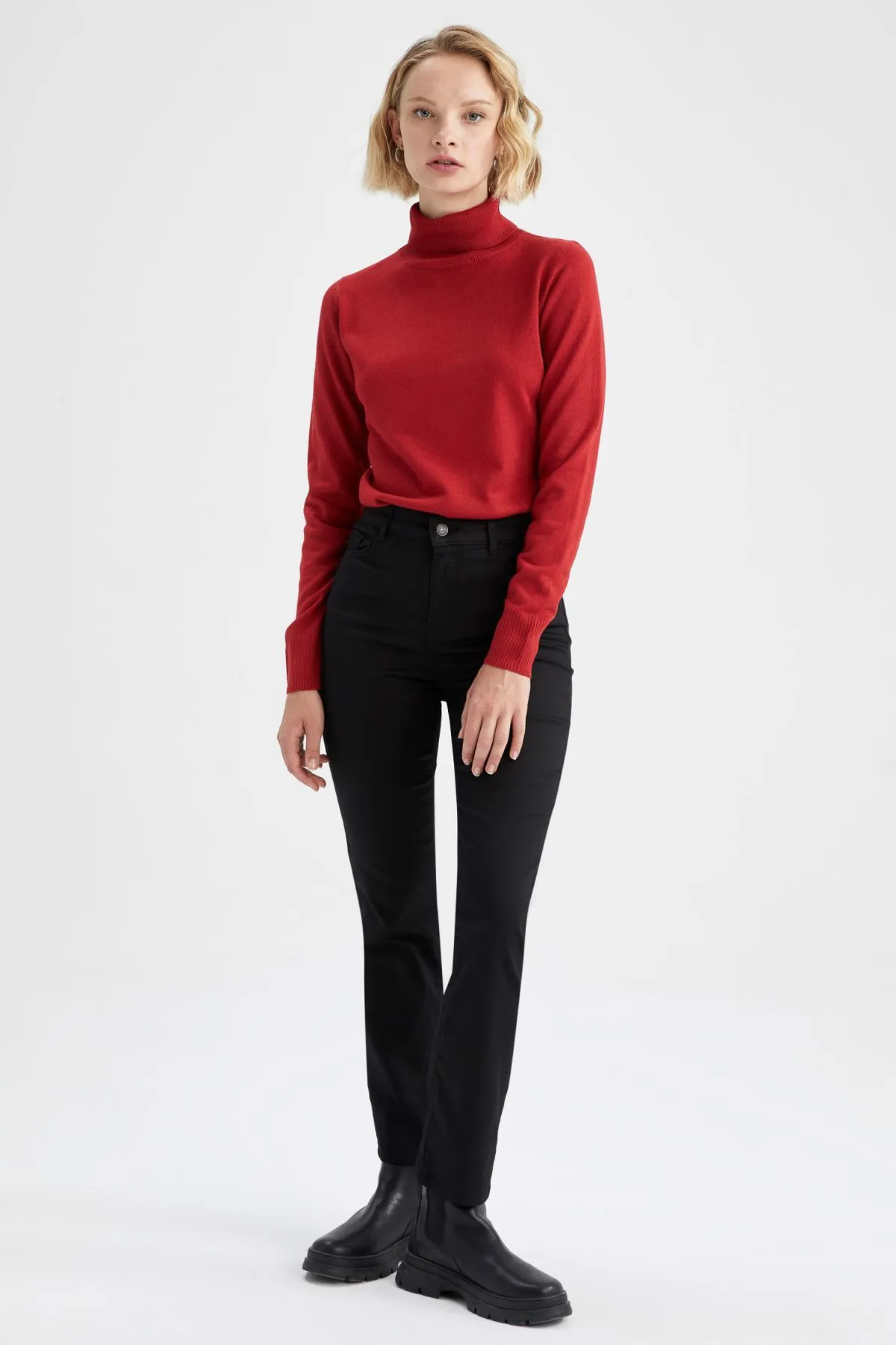 DeFacto  Extra weicher Rollkragenpullover aus Kaschmir mit Rollkragen und Relax-Passform