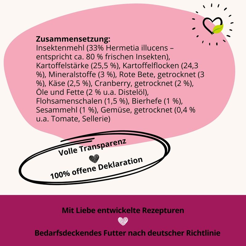 BugBell BugTerrine Adult Insekten, Cranberry und Käse