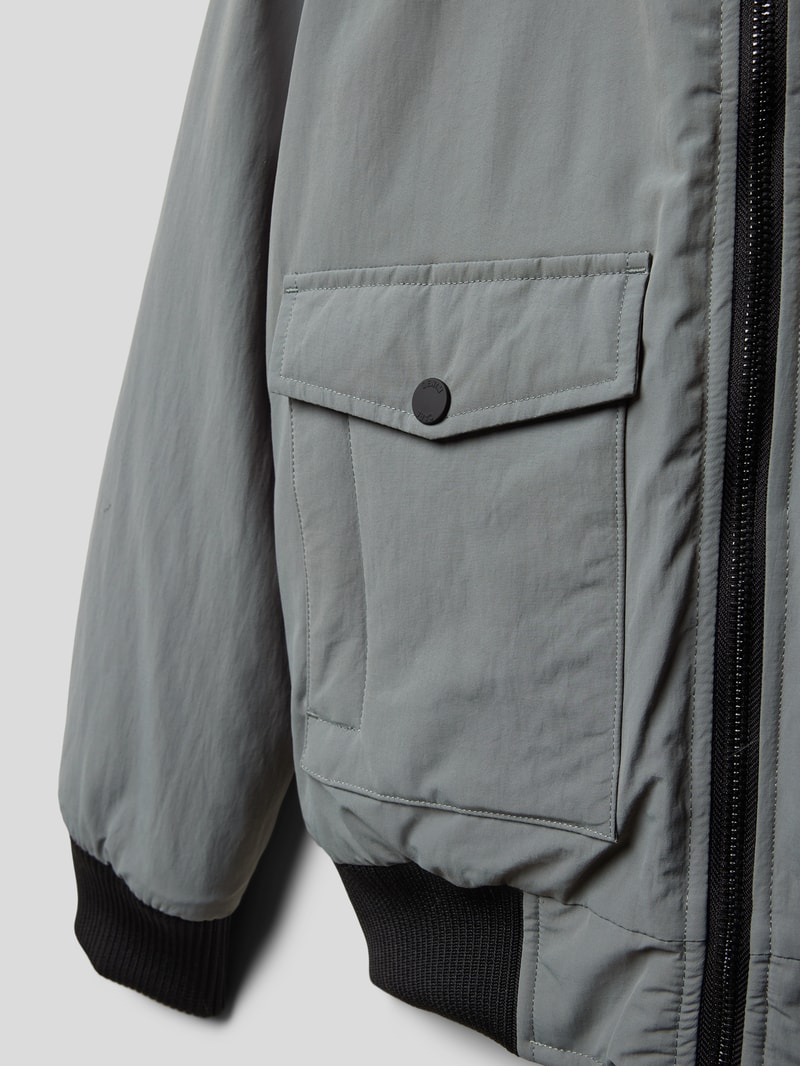 Jacke mit Label-Patch Modell 'Fryan' in stein