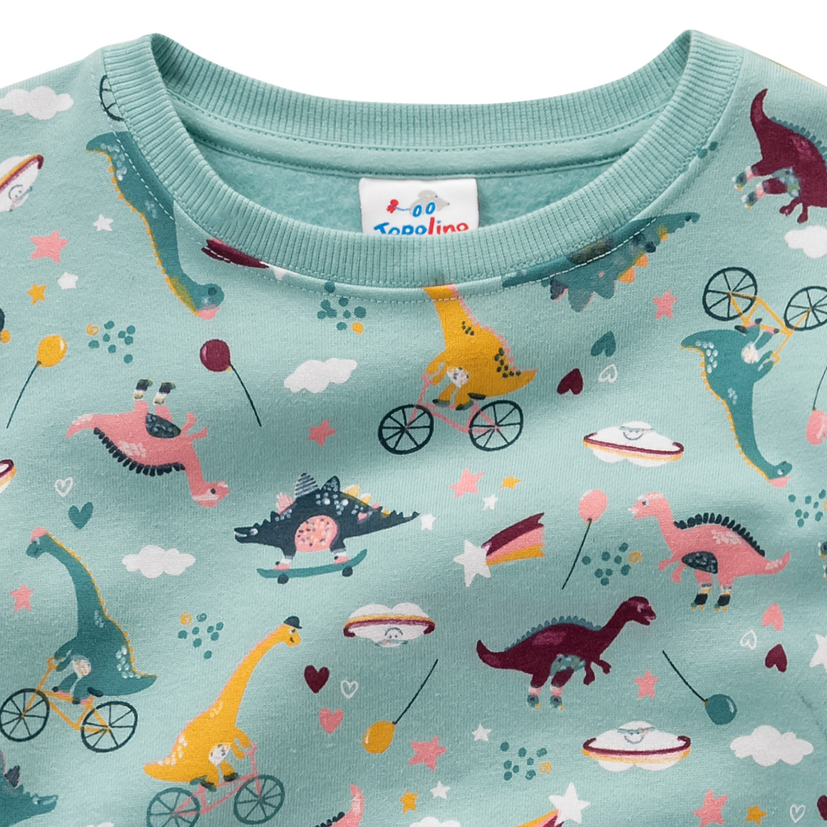 Mädchen Sweatshirt mit Dino-Allover