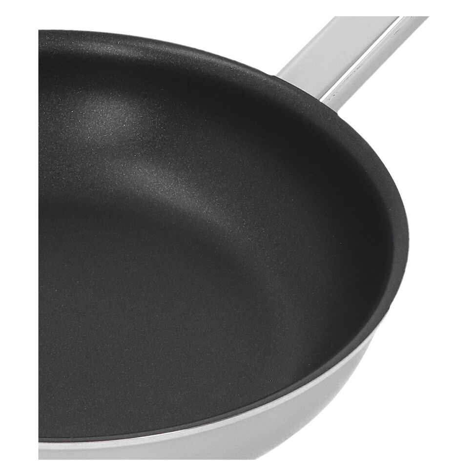 Bratpfanne 20 cm, 18/10 Edelstahl, Silber-Schwarz