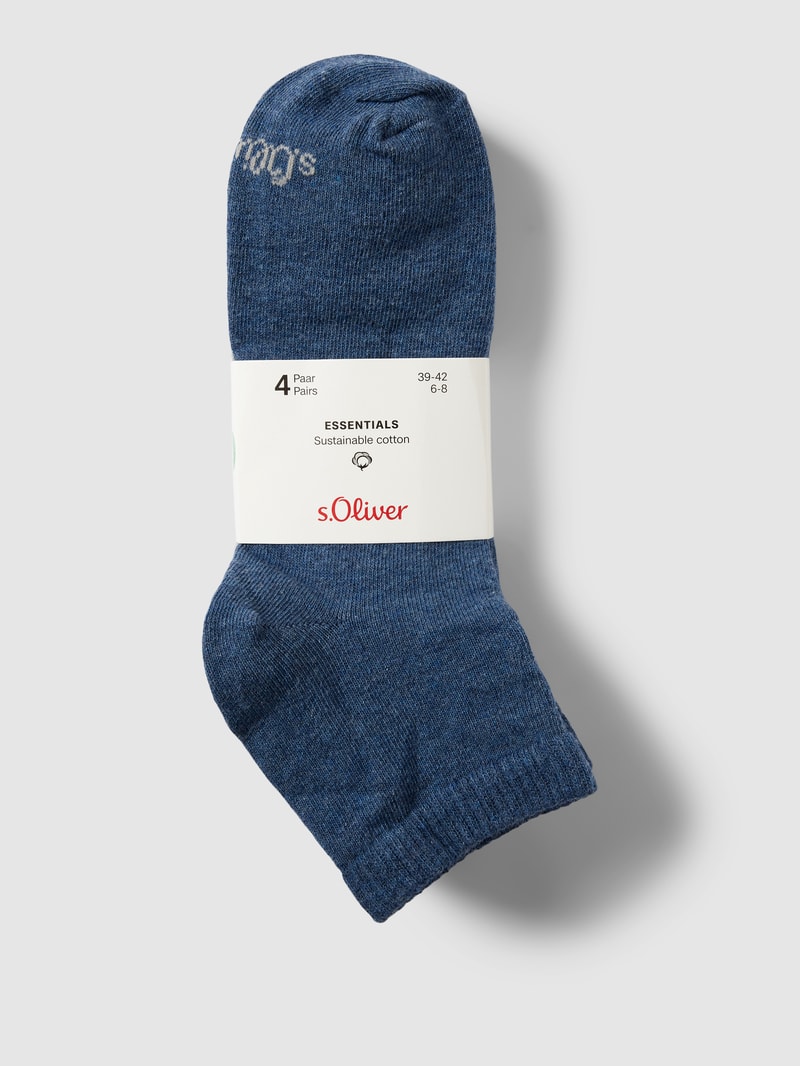 Socken mit Label-Details im 4er-Pack in blau