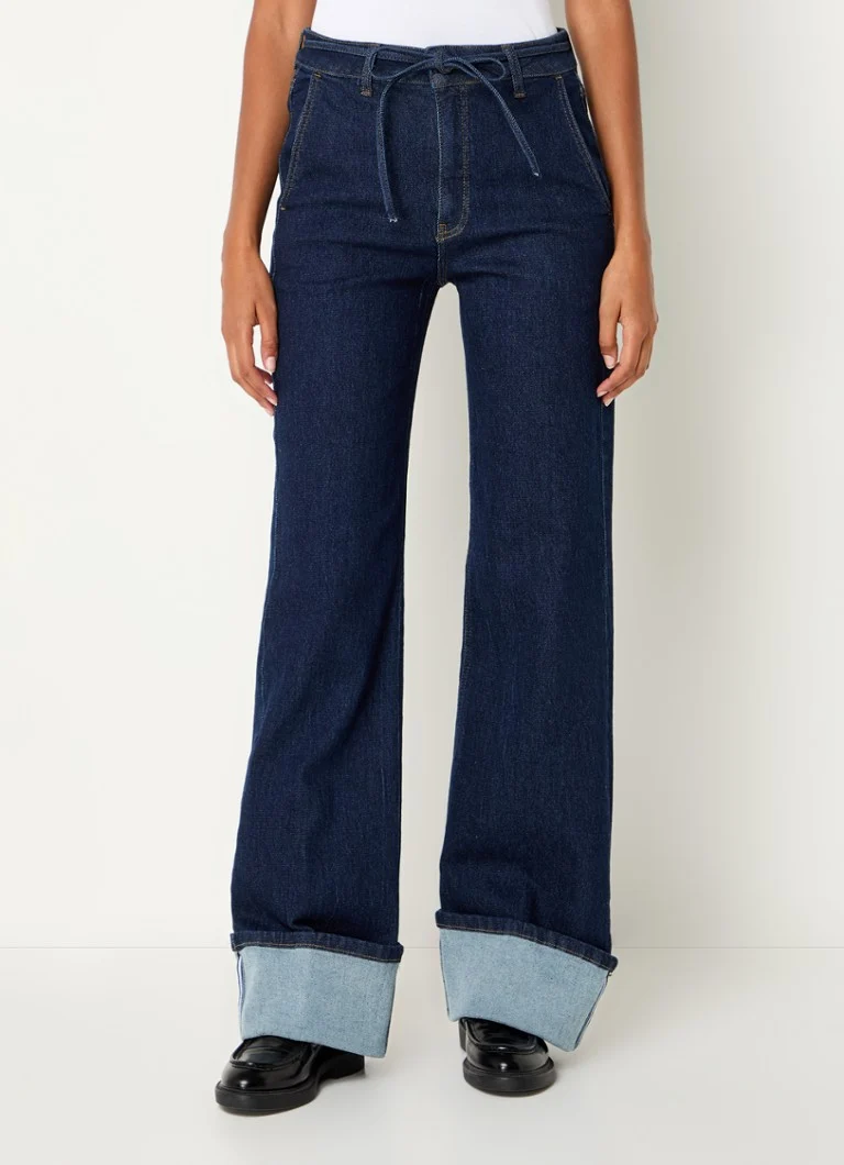 Jeans Jean Co'Couture Hubby a vita alta, gamba dritta, lavaggio scuro