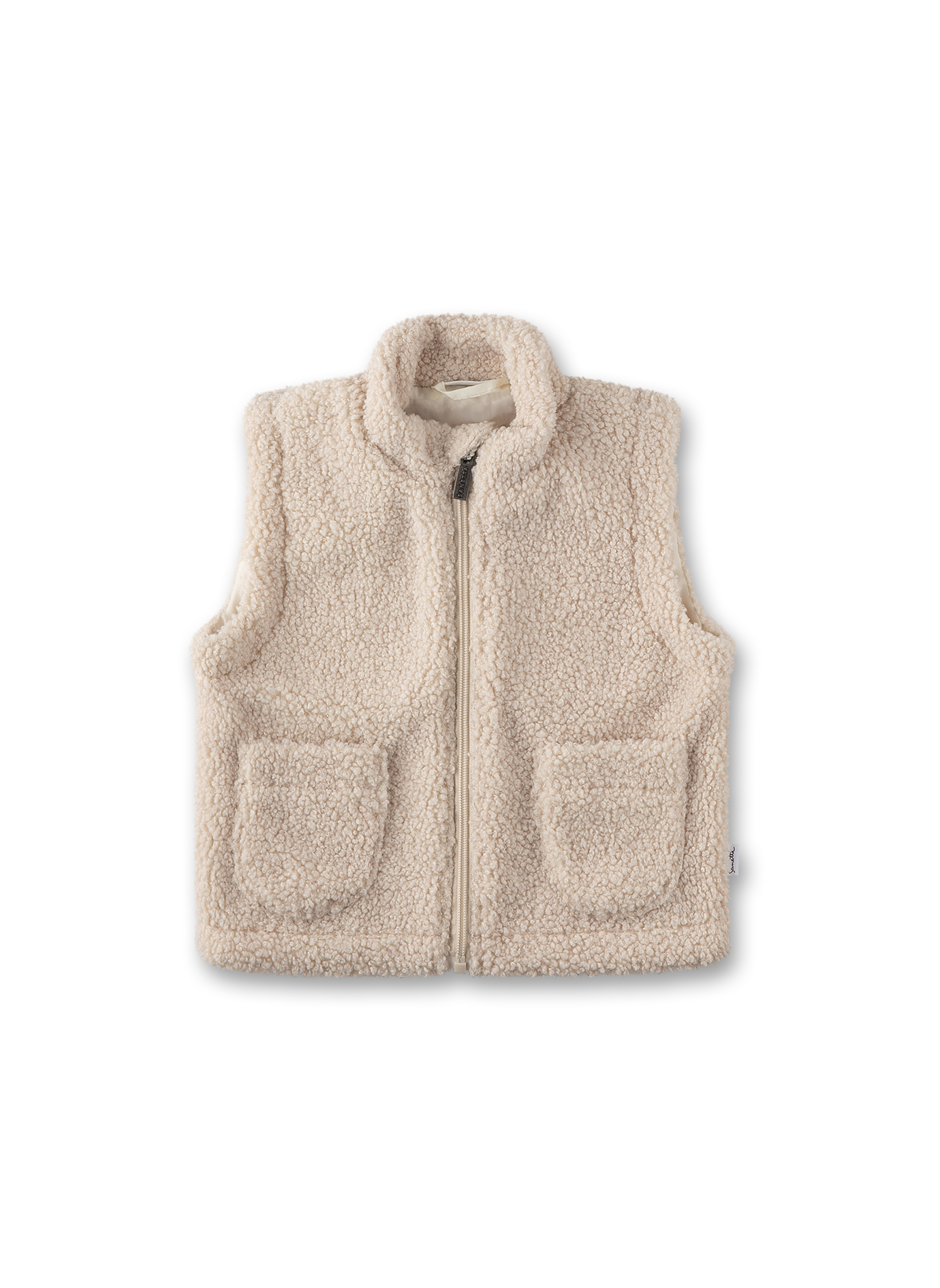 Plüsch-Weste Beige