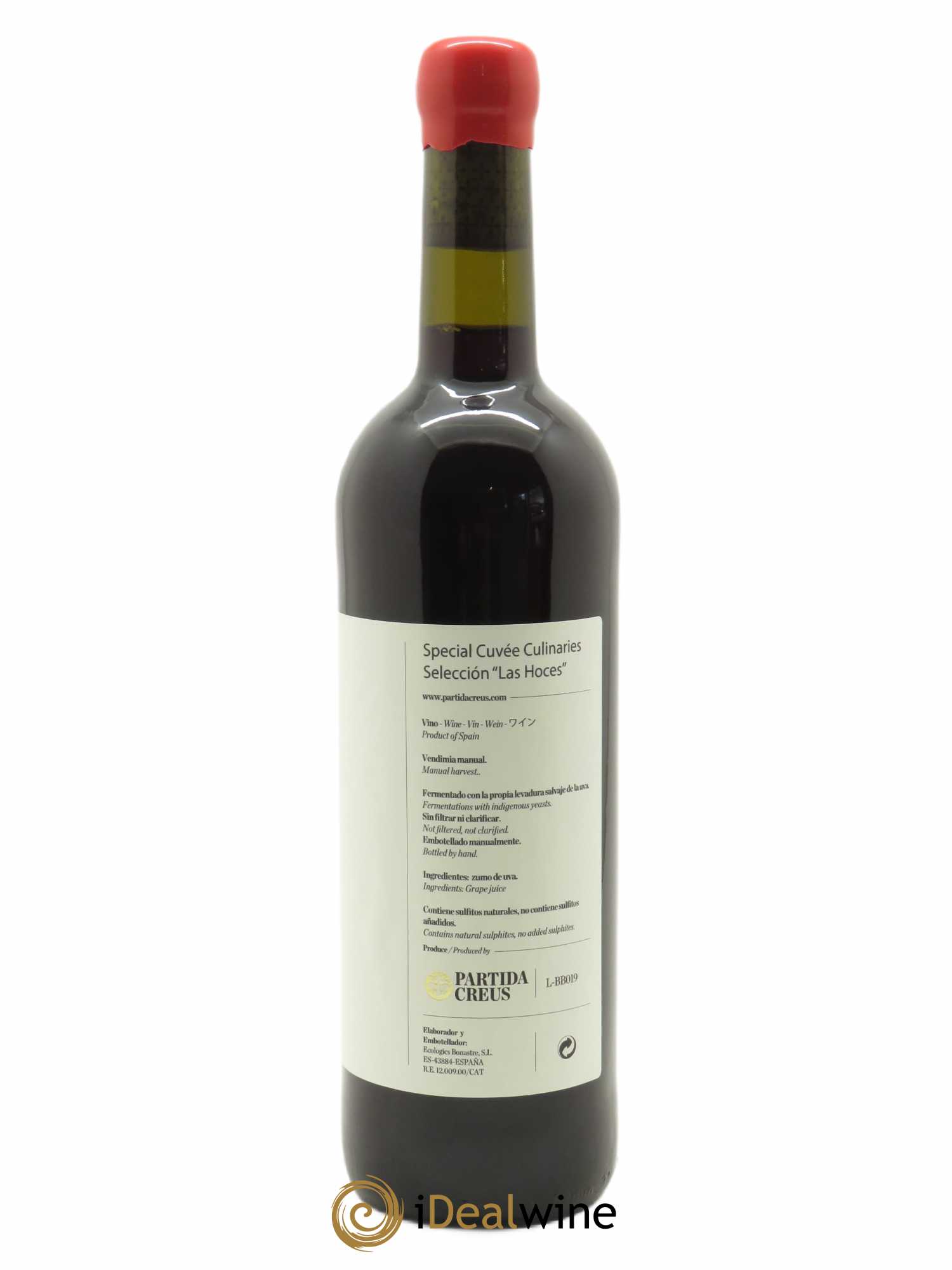 Vino de Espana BB - La Hoces Partida Creus  2019 - Lot de 1 Bouteille