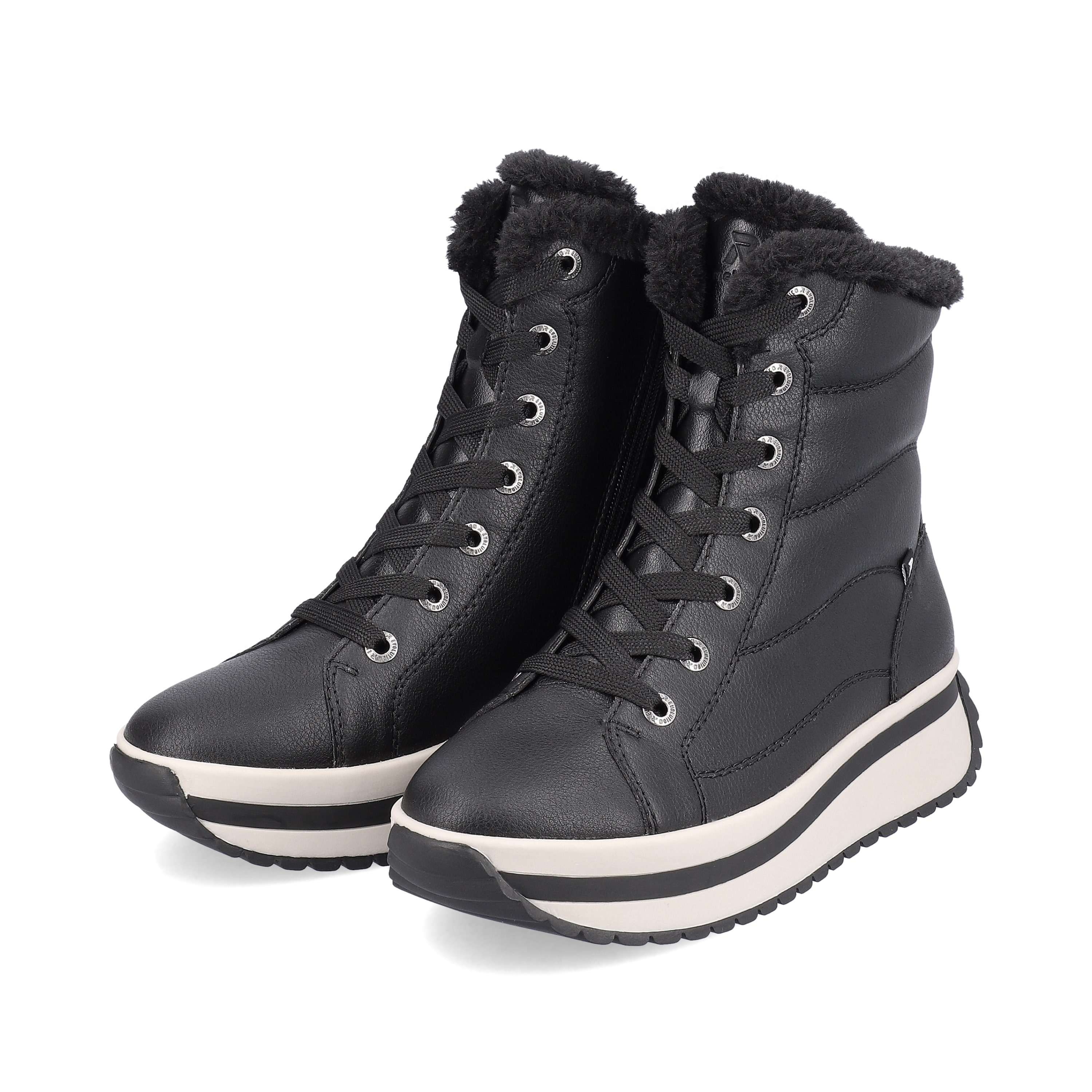 Rieker Damen Schnürstiefel deep black