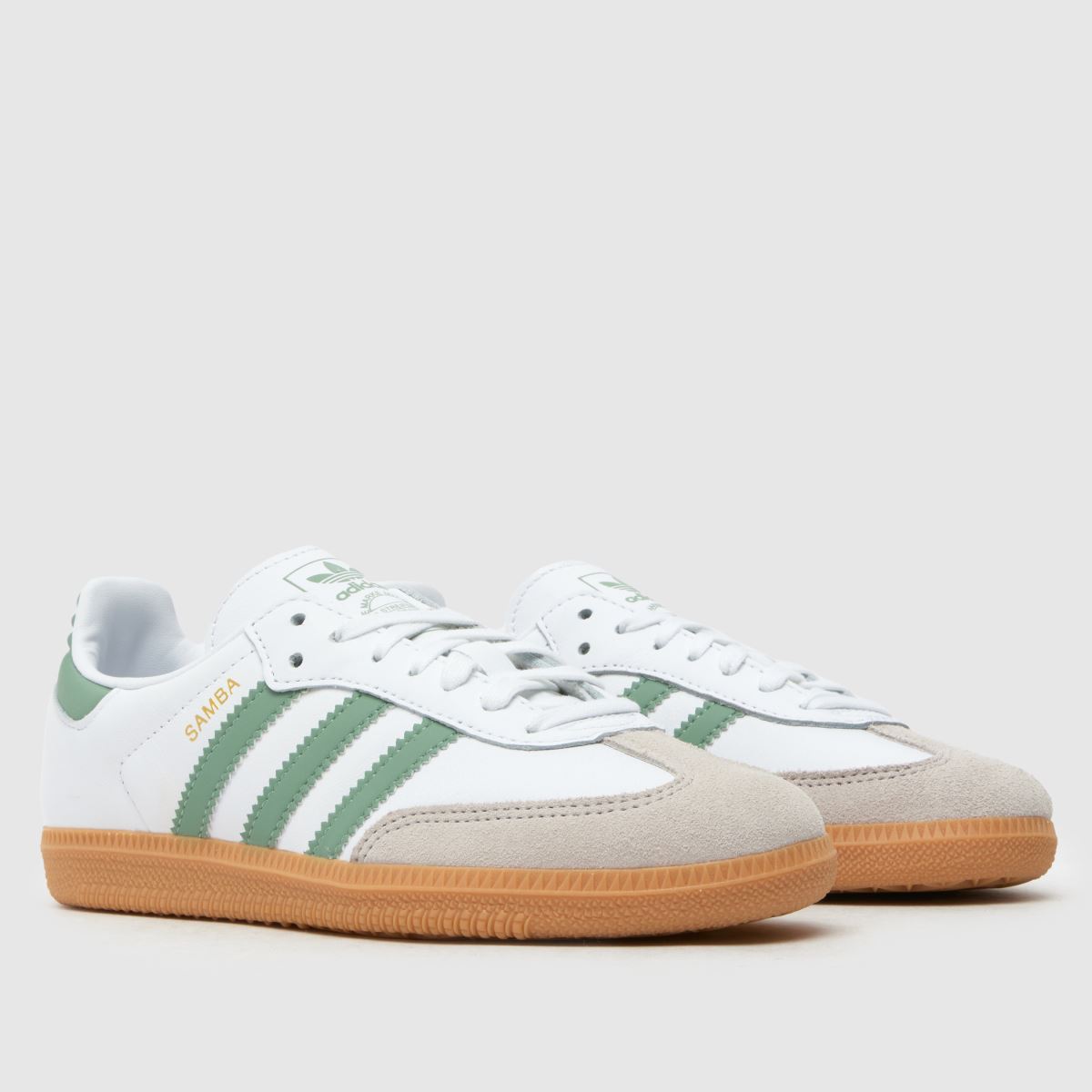 Bílo-zelené tenisky adidas Samba og Youth