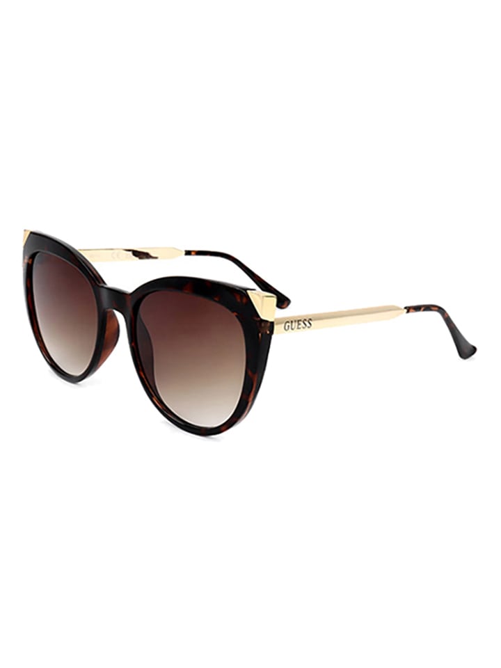 Guess Damen-Sonnenbrille in Braun/ Gold günstig kaufen 55
