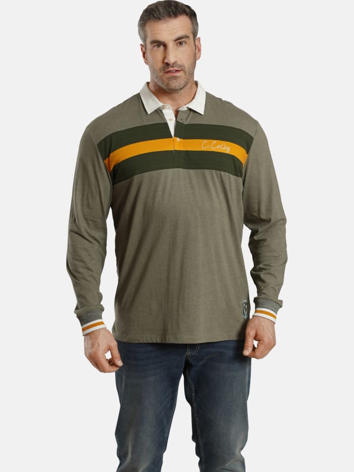 Charles Colby Sweatshirt EARL GARWY in oliv melange günstig kaufen