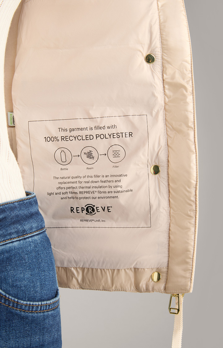 Neopren-Jacke mit Stepp in Champagner