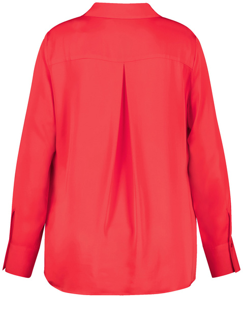 Bluse mit V-Ausschnitt und Kragen