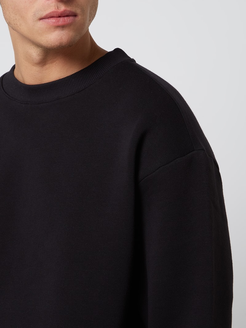 Sweatshirt aus Baumwollmischung in schwarz