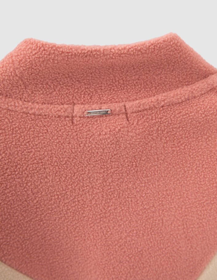 Sweat beige polaire esprit color block fille