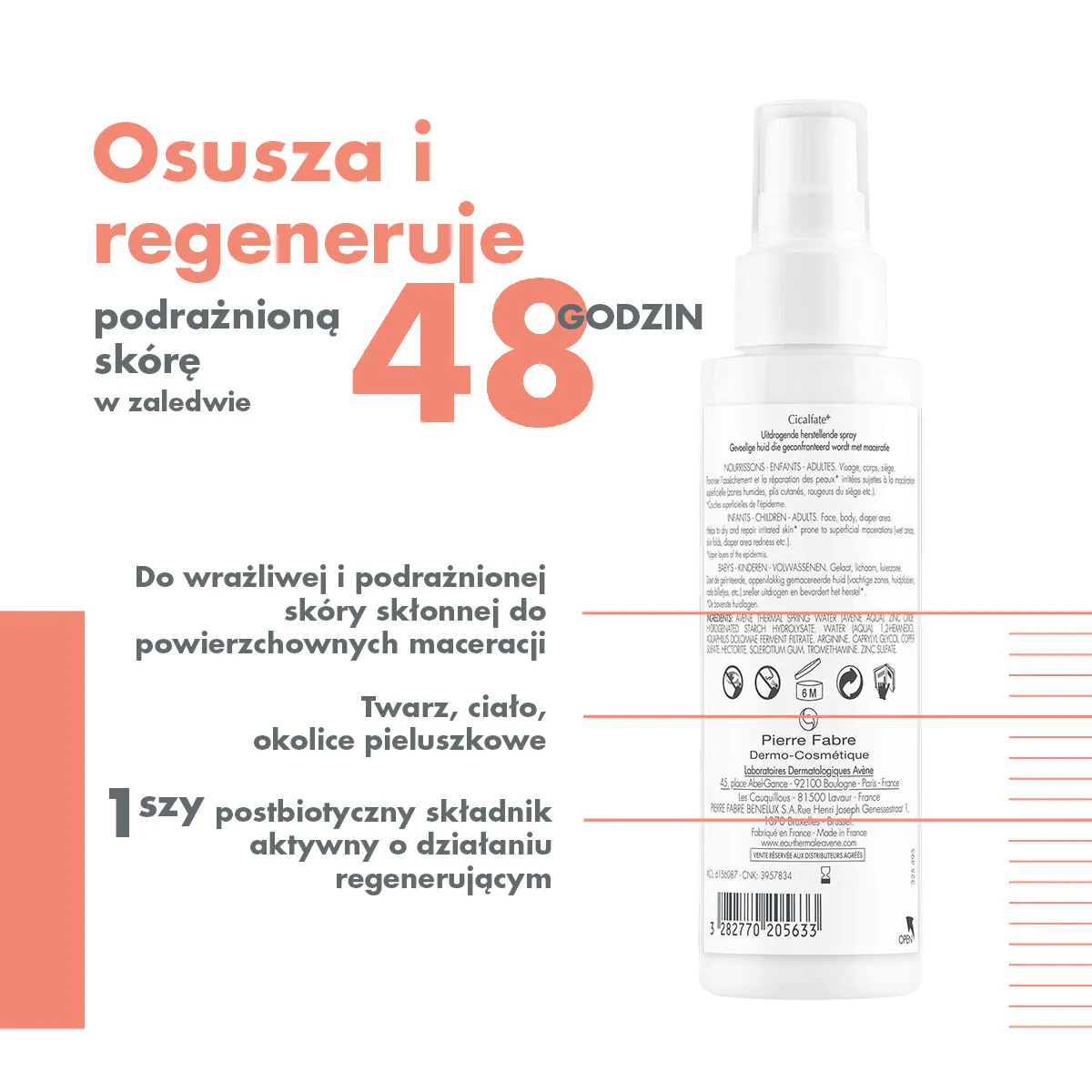 „Avène Cicalfate+“ džiovinamasis regeneruojamasis purškiklis