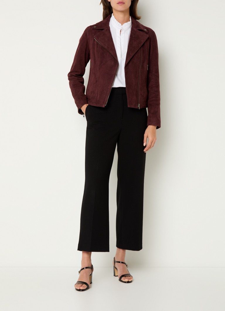 Chaqueta de ante de cabra Gerard Darel Bernarde cu bolsillos con cremallera.