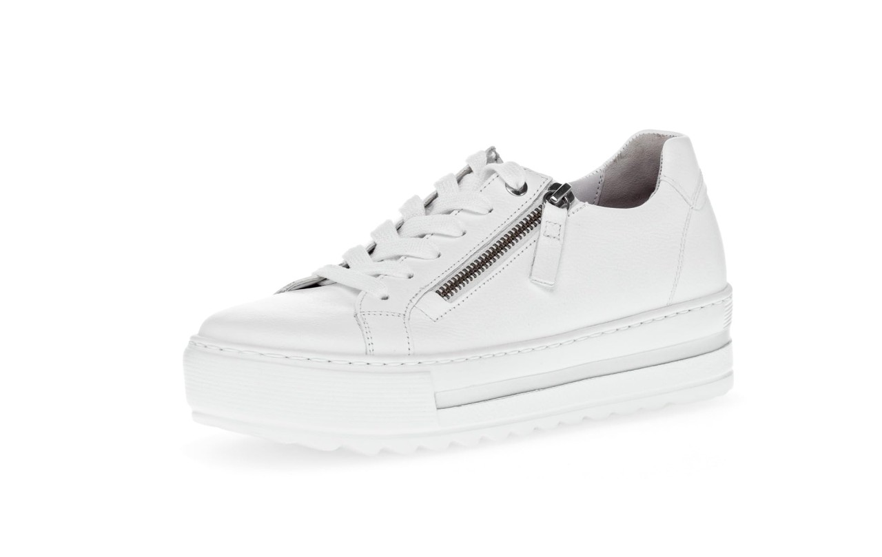 GABOR Freizeit Schnürer weiss Gabor Comfort Sneaker low 46.498.50 weiß