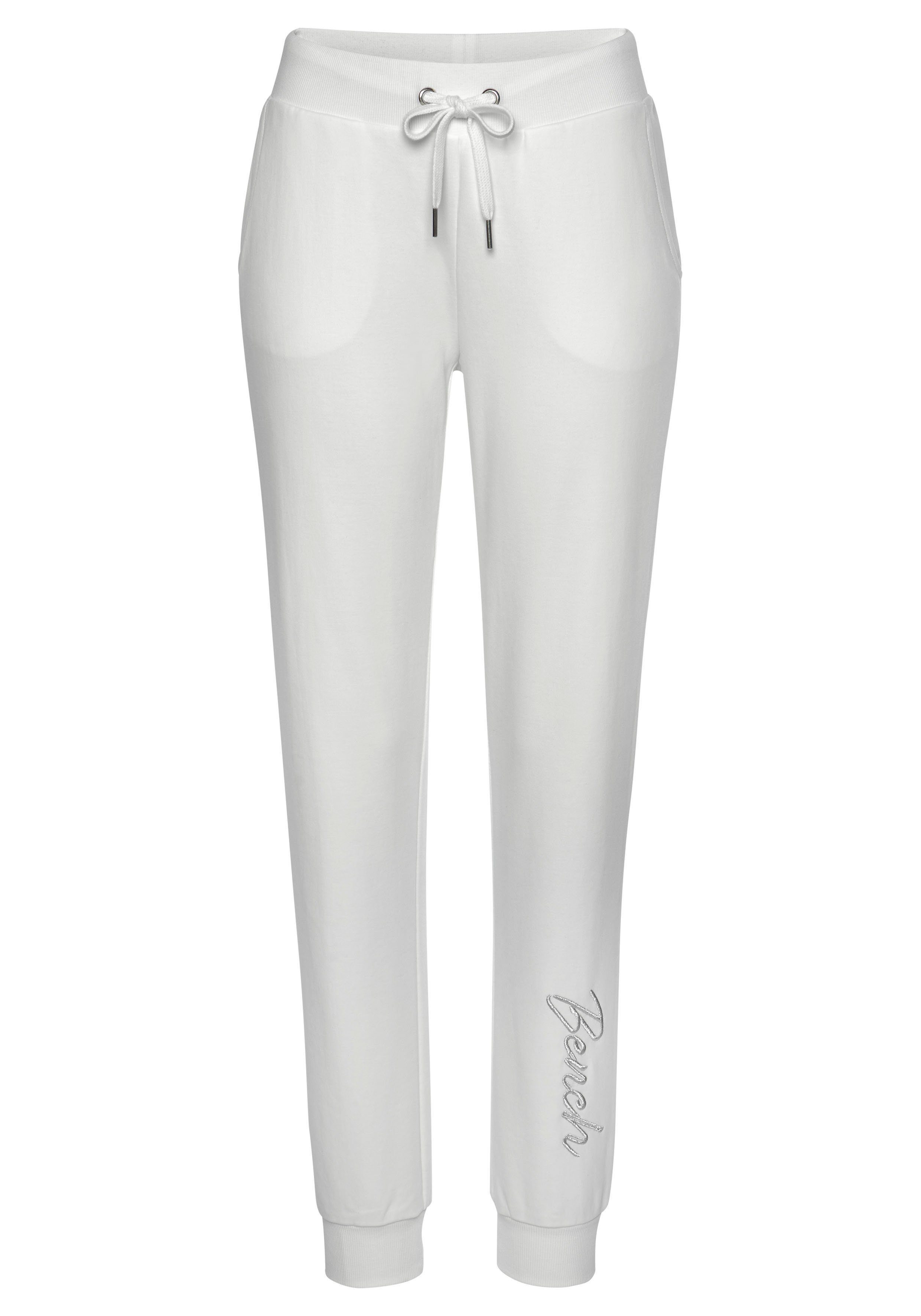 Bench. Loungewear Relaxhose mit glänzender Logostickerei, Loungeanzug