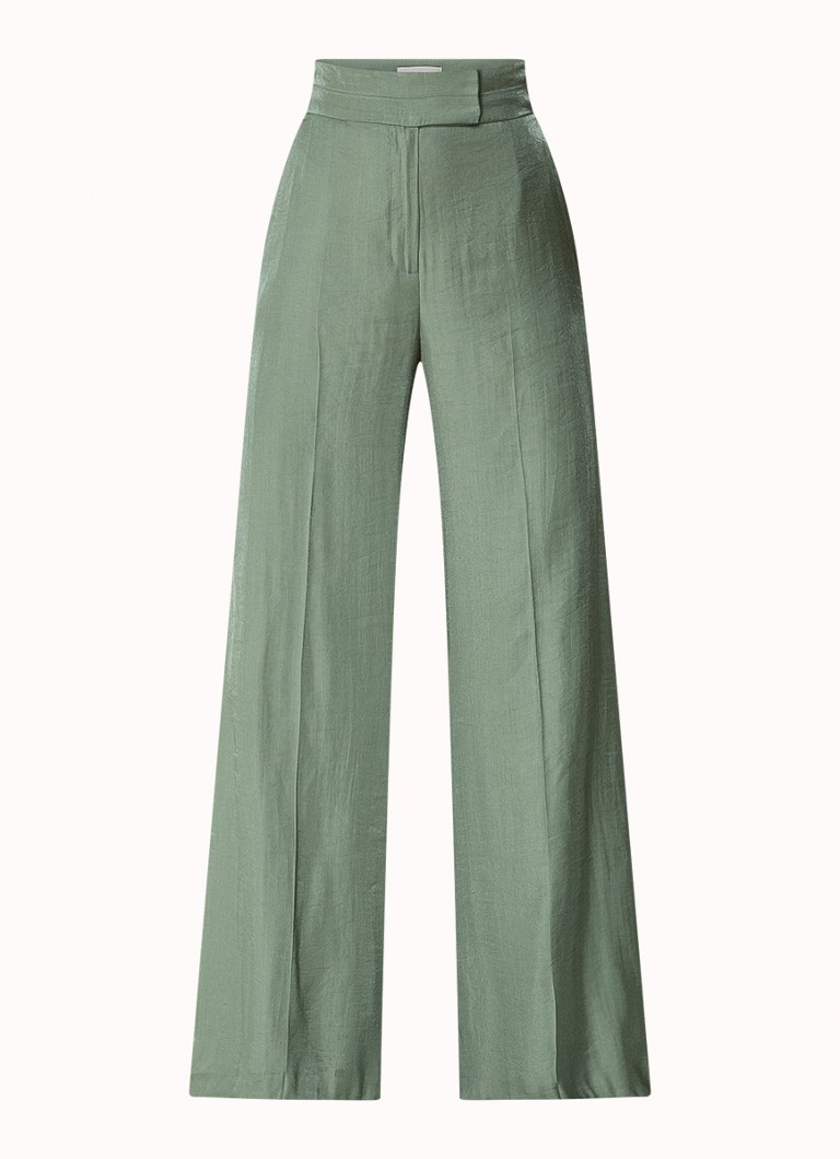 Pantaloni cu talie înaltă, croială largă și buzunare laterale, de la Aaiko Giani.