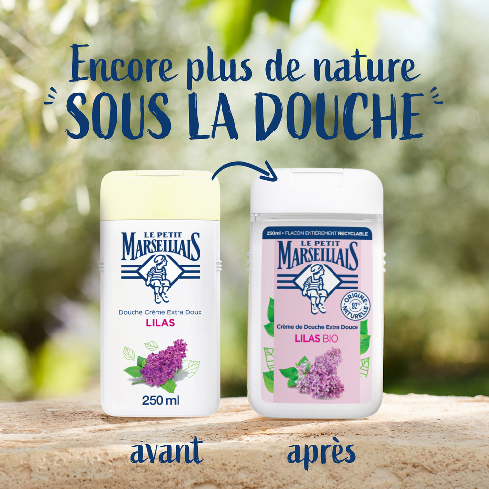 le petit marseillais Douche & Bain Crème Extra Doux, Lilas, 250ml Crème de douche