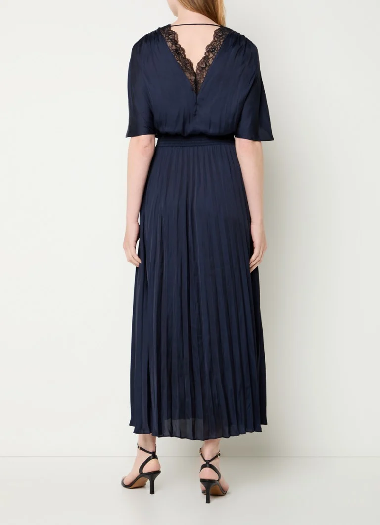 Robe midi Maje avec détails en dentelle