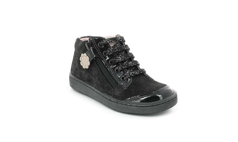 Sneakers hautes cuir croute cuir Souzi