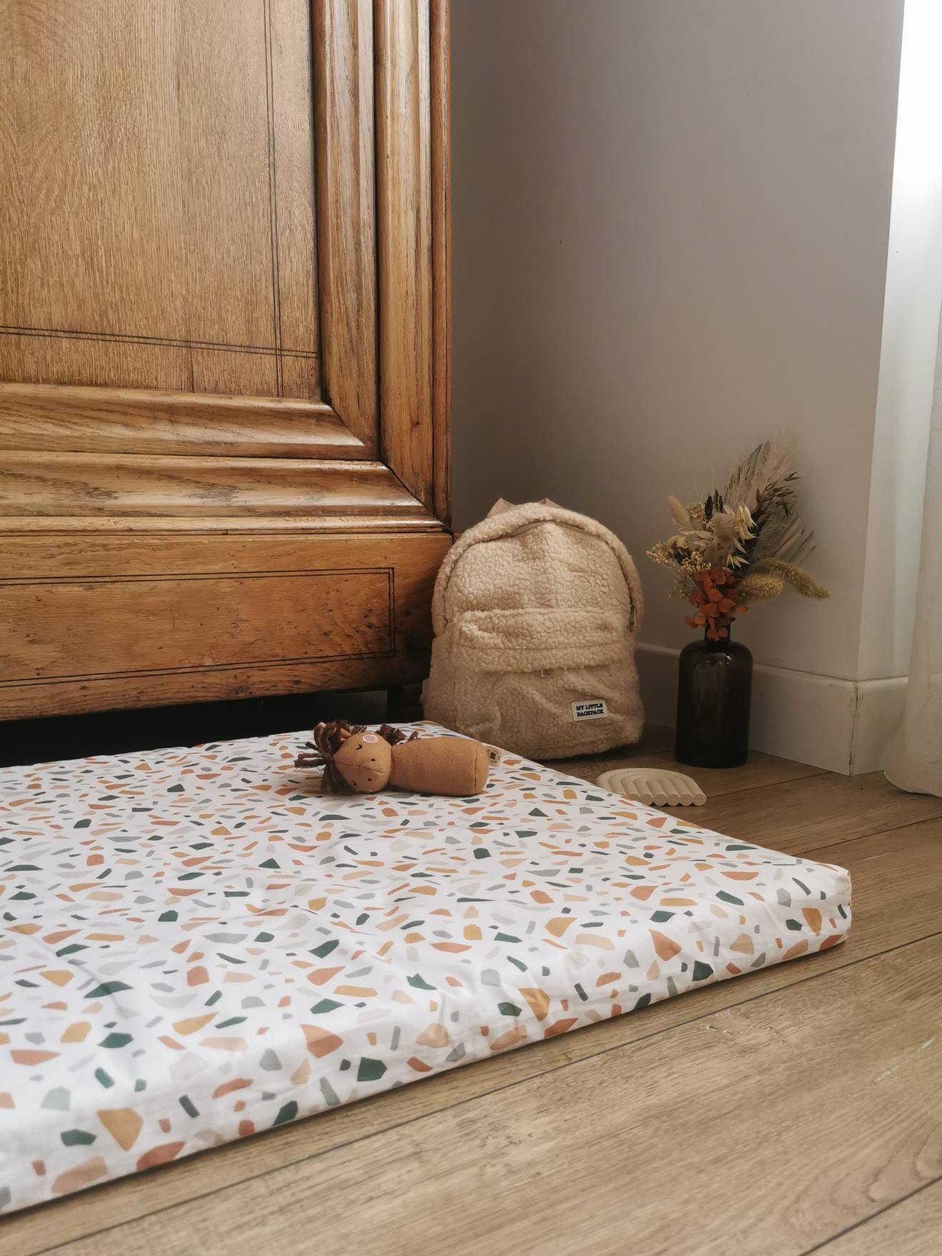 Matelas de voyage bébé 60x120 cm CANDIDE terrazzo