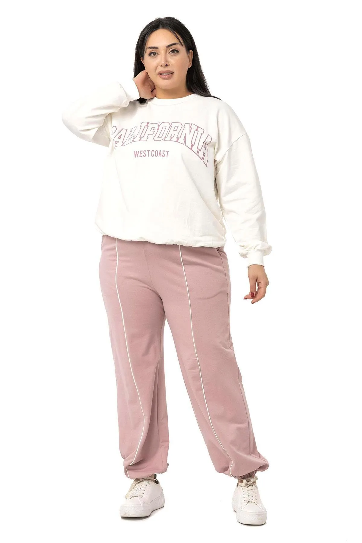 DISENTIS MODEST  Trainingsanzug-Set aus zweifädigem Puder in Übergröße