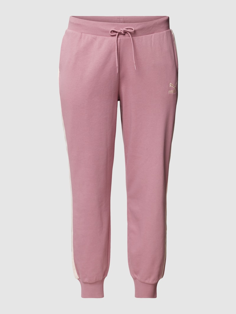 PLUS SIZE Sweatpants mit Label-Stitching in altrosa