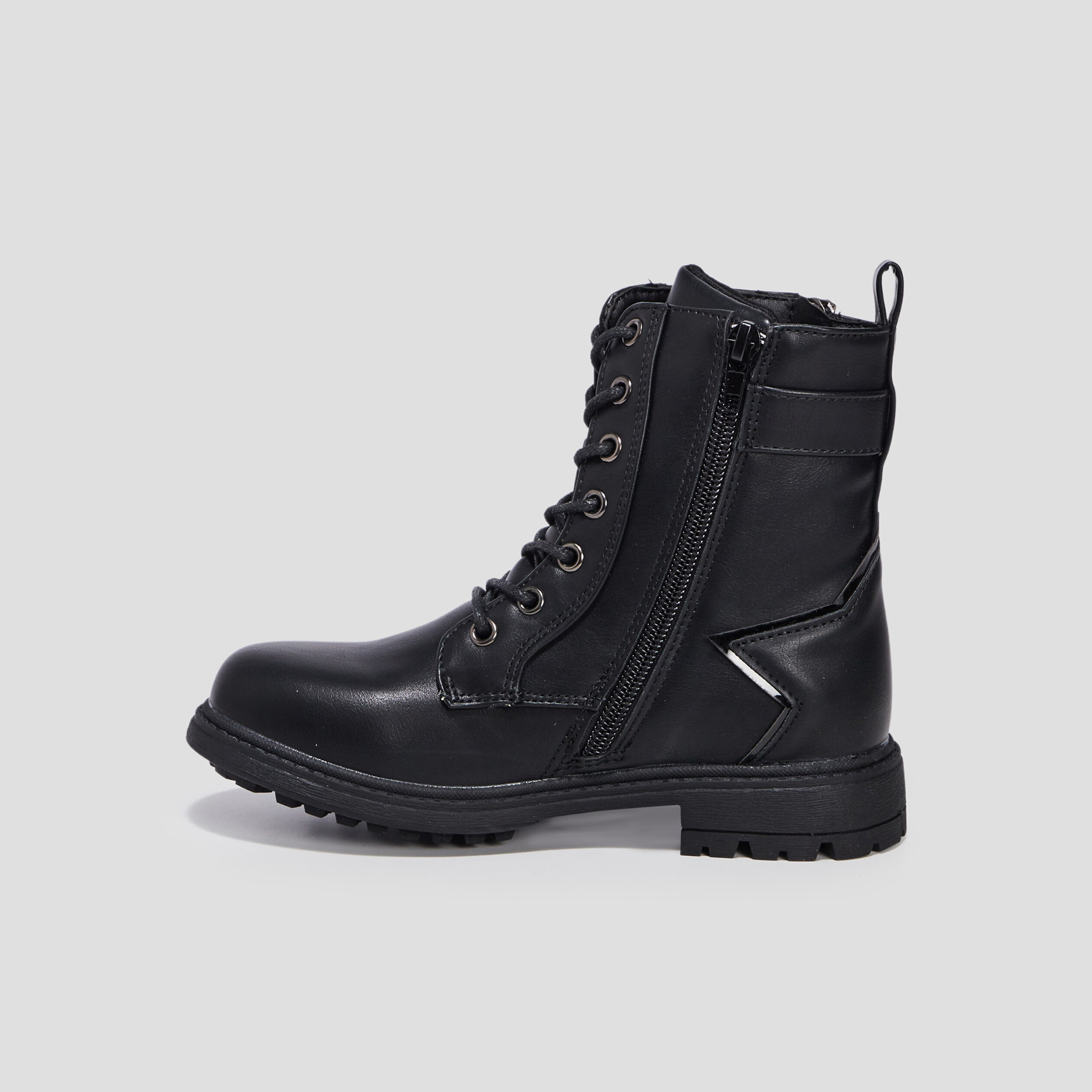 Bottines à lacets noir fille | La Halle