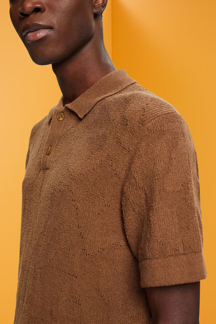 Poloshirt aus Bouclé