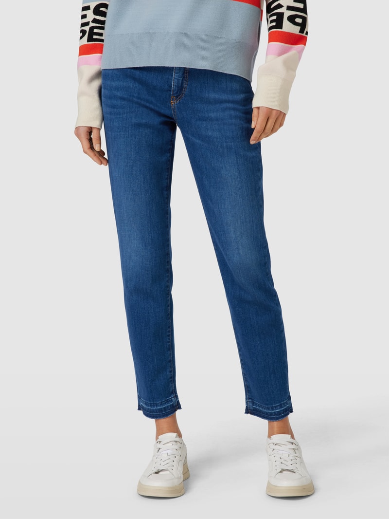 Regular Fit Jeans mit Kontrastnähten in jeans