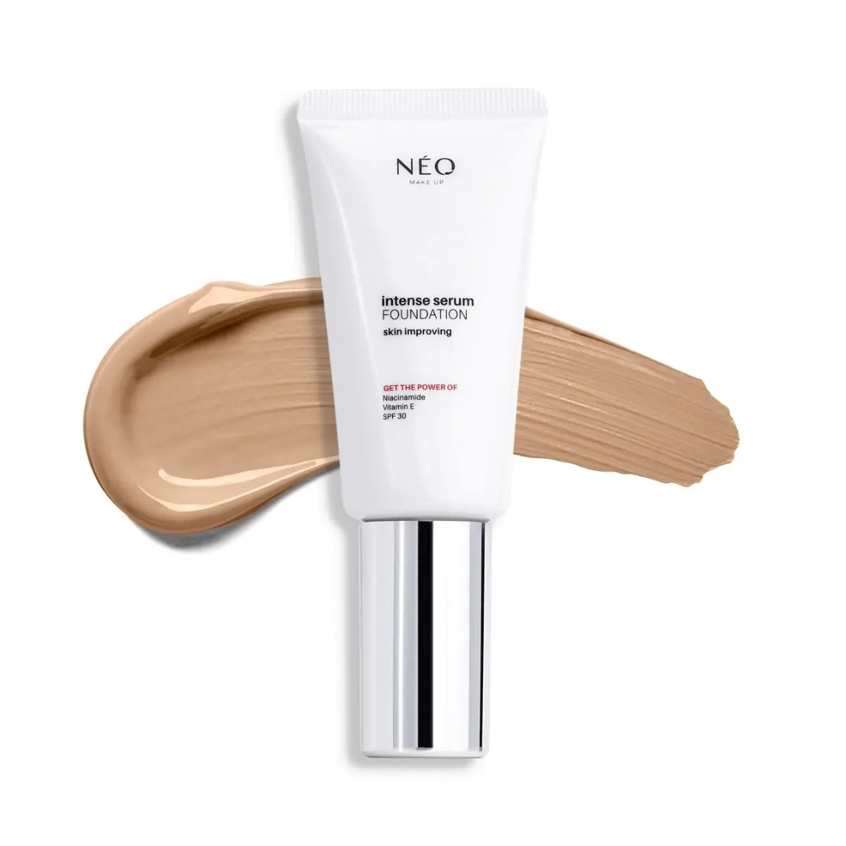 NEO MAKE UP Intensyvus serumas „Satin Foundation“ veido makiažo pagrindas 01 30ml
