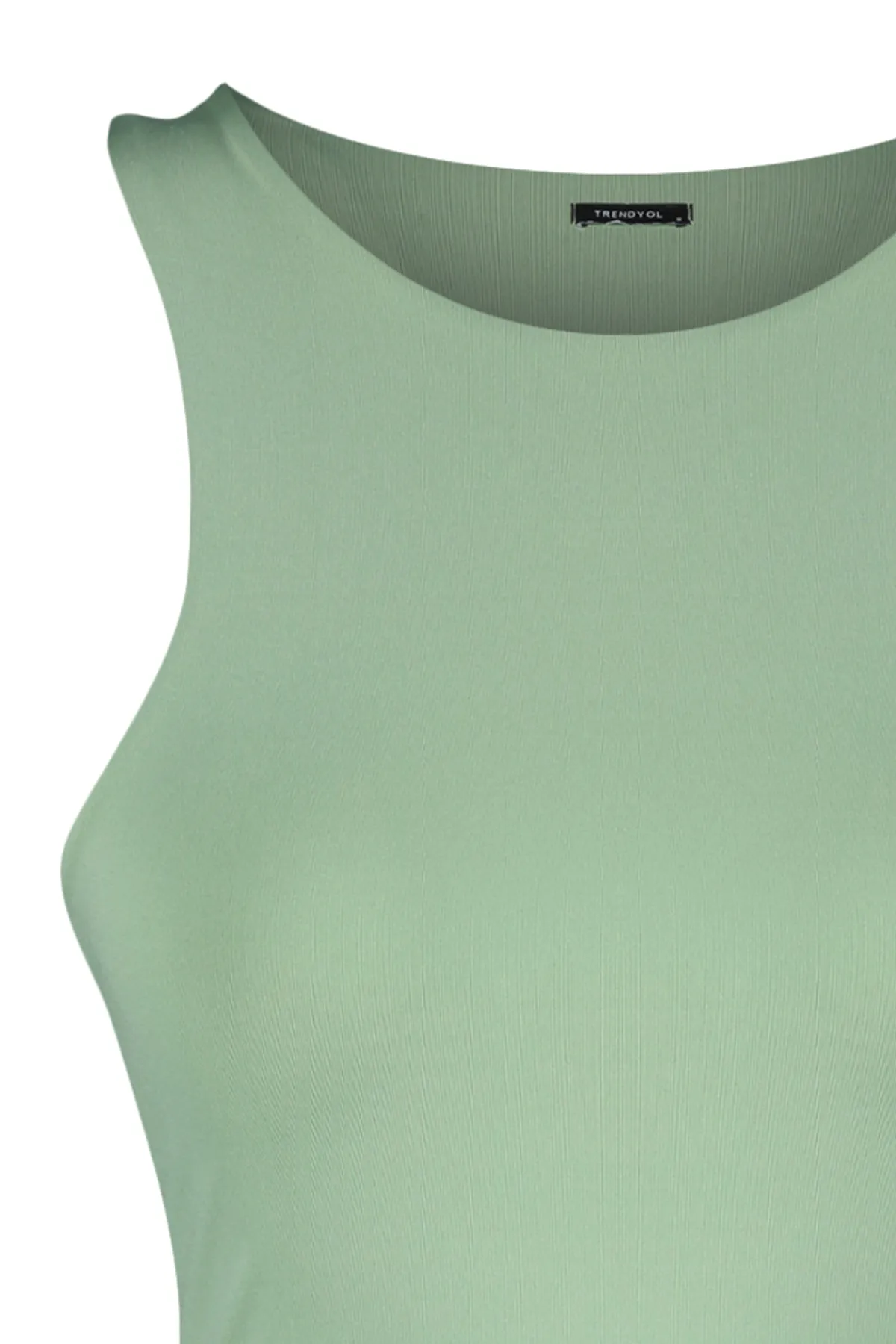 Trendyol Collection  Wassergrüner gestrickter Sport-BH mit mittlerer Unterstützung/Formung und Neckholder THMSS23SS00016