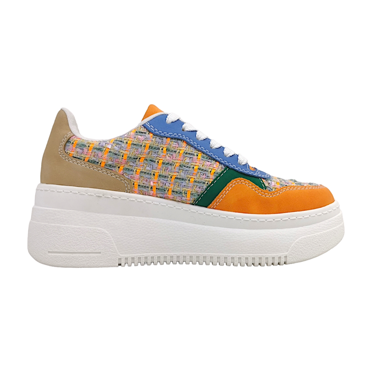 Rieker Mamur/Beirut/Nabuk./Morel M7812-91 Mehrfarbig 91 Carrot/ Blau/ Smara