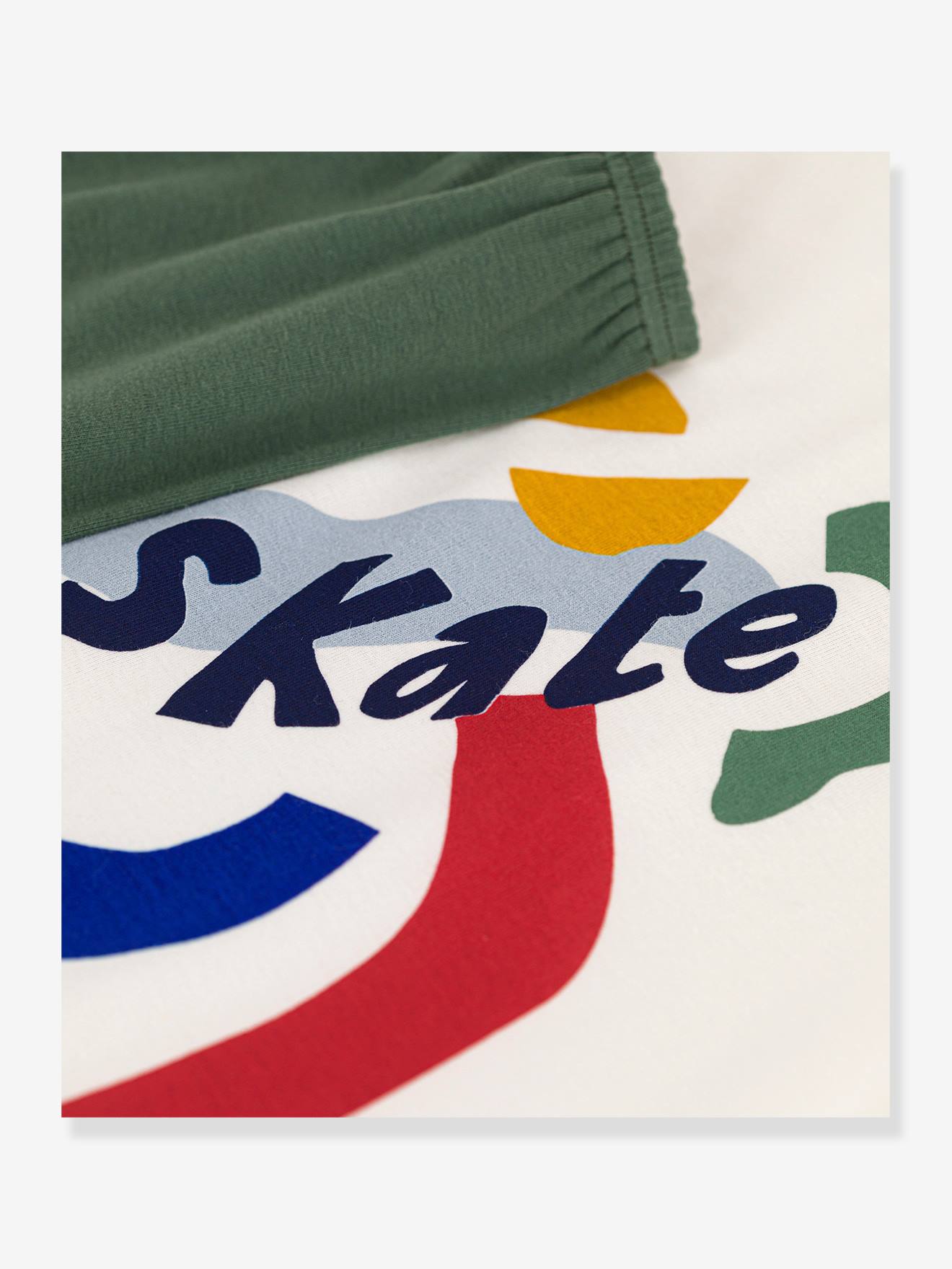Petit Bateau Jungen Sommer-Schlafanzug PETIT BATEAU - weiß bedruckt