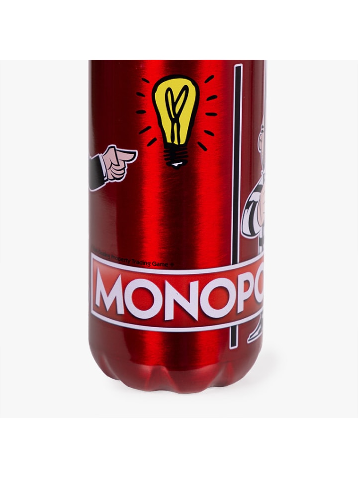 Stor Aluminiumflasche - Monopoly (600ml) in rot günstig kaufen onesize