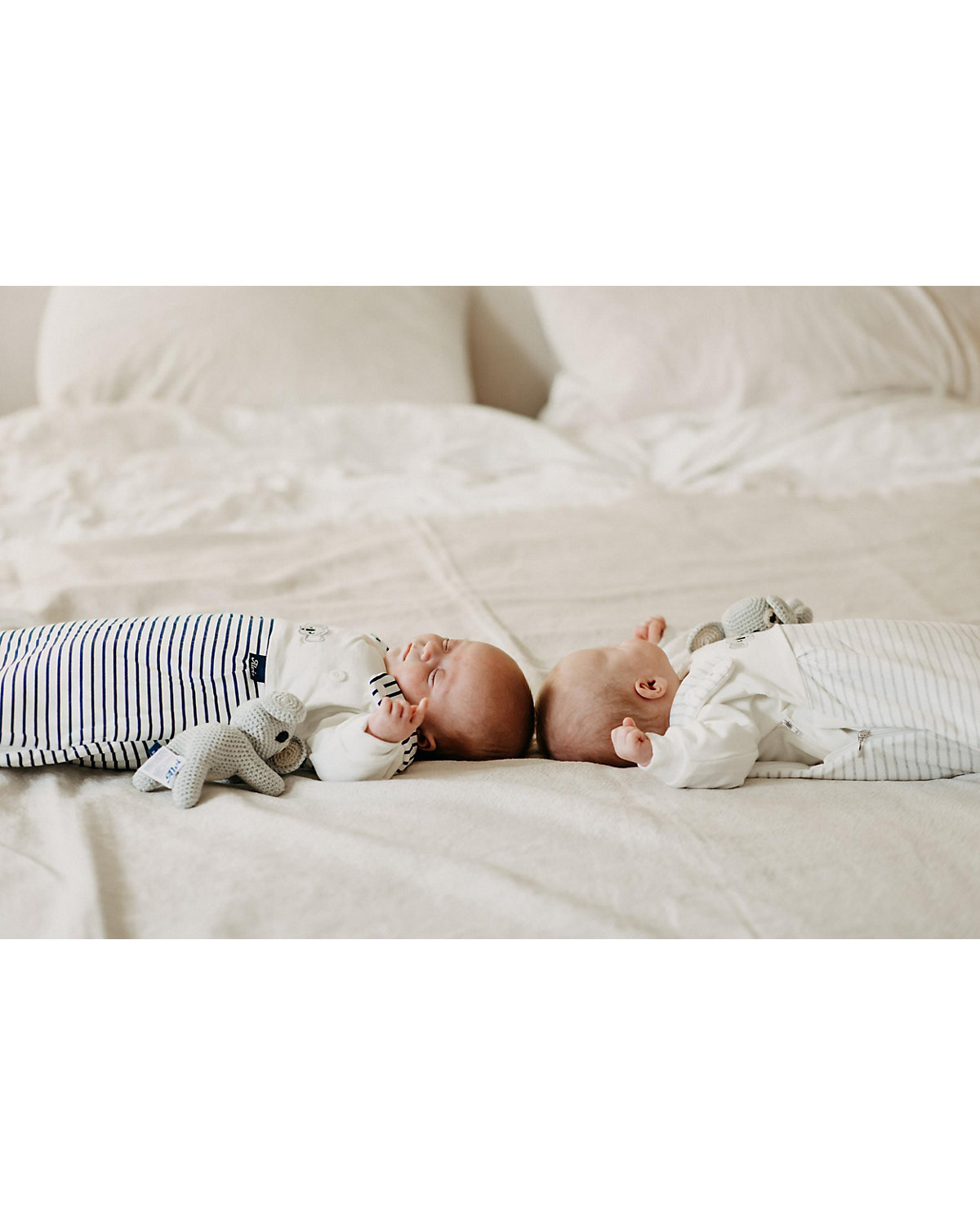 Baby-Mäxchen Schlafsack 3tlg. Bio Baumwolle - TOG 2,5 - Ringlets Koala gray, 80/86