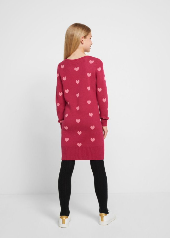 Mädchen Strickpullover mit Herzen