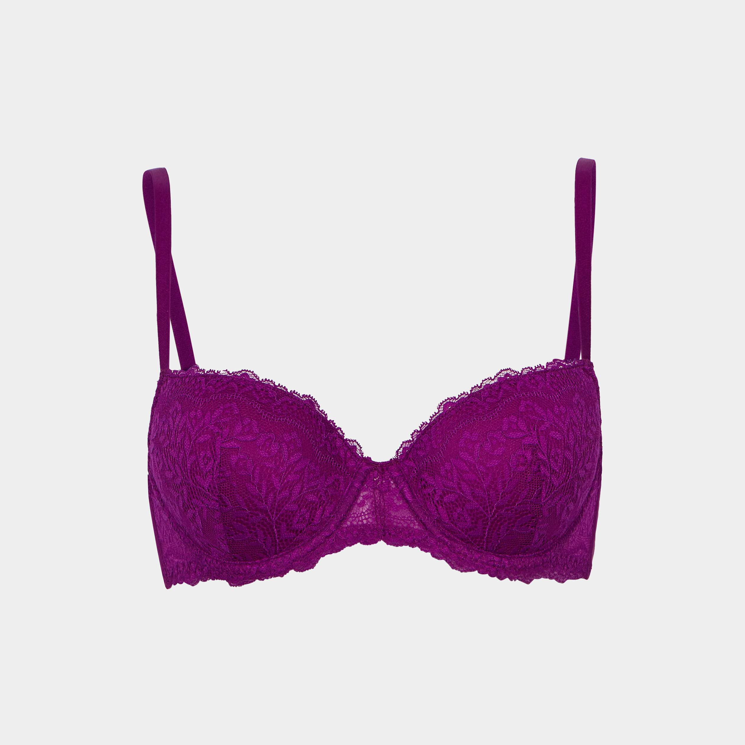 Soutien-gorge corbeille micro dentelle violet femme | La Halle