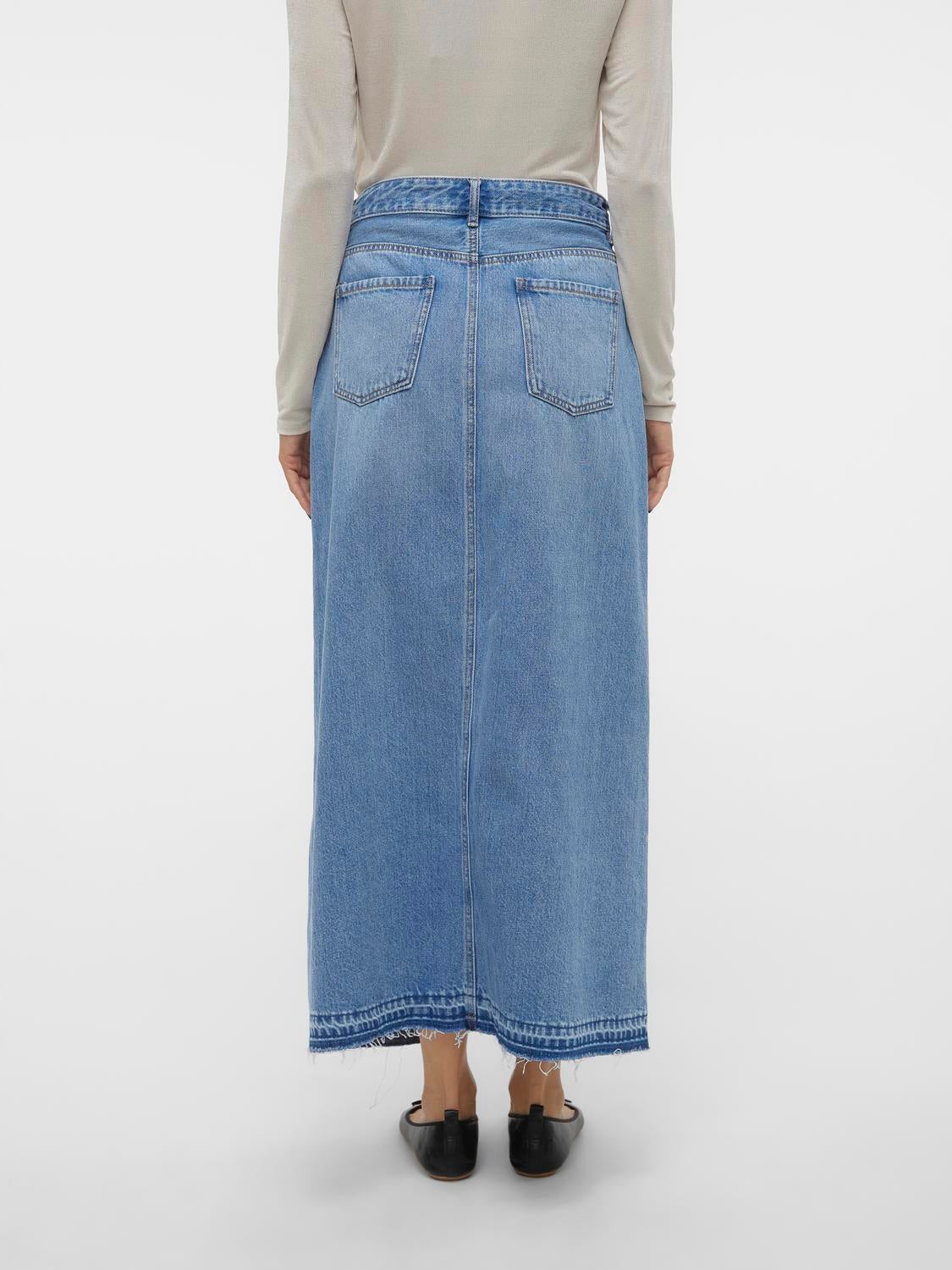 VMZAYLA Hohe Taille Langer Rock