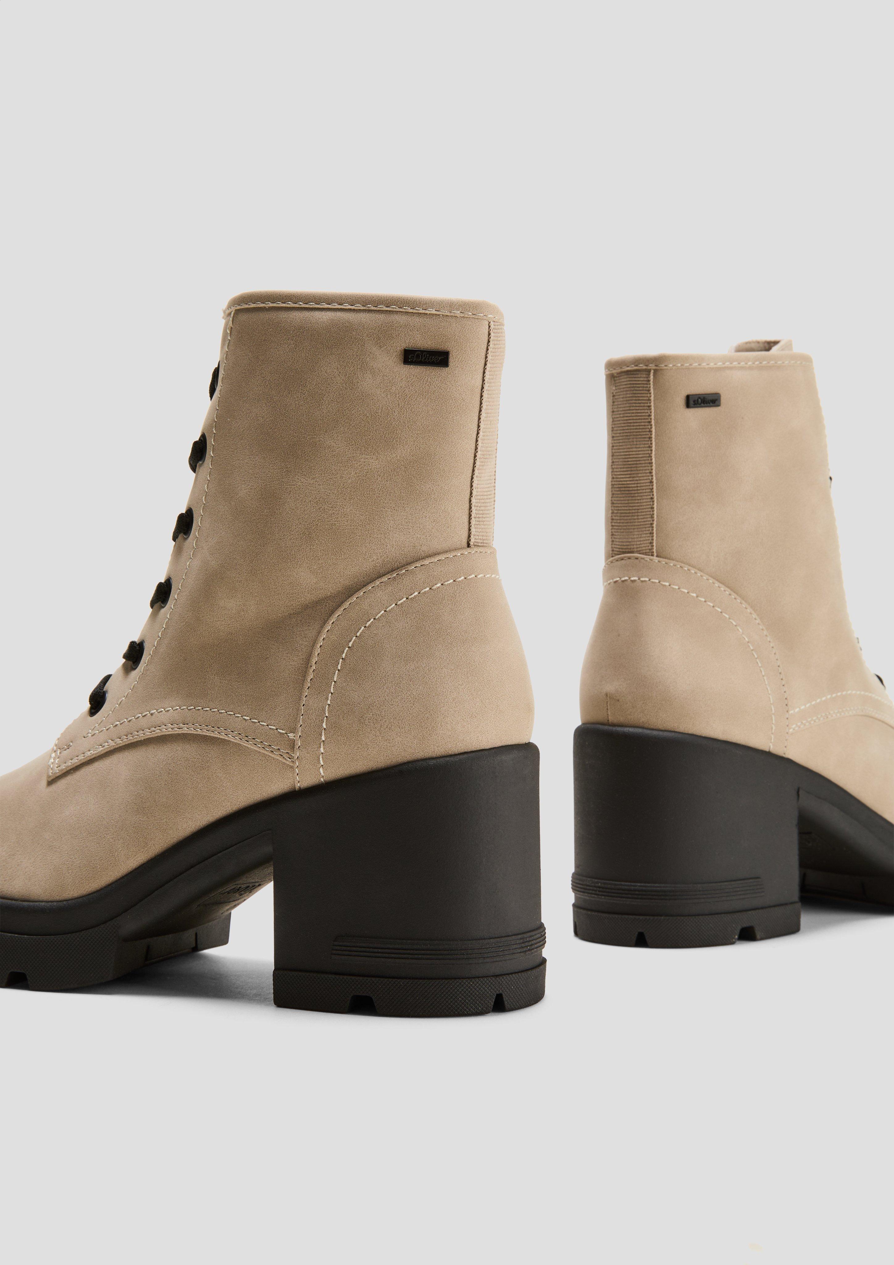 Stiefel mit Blockabsatz in Leder-Optik  6008283-341