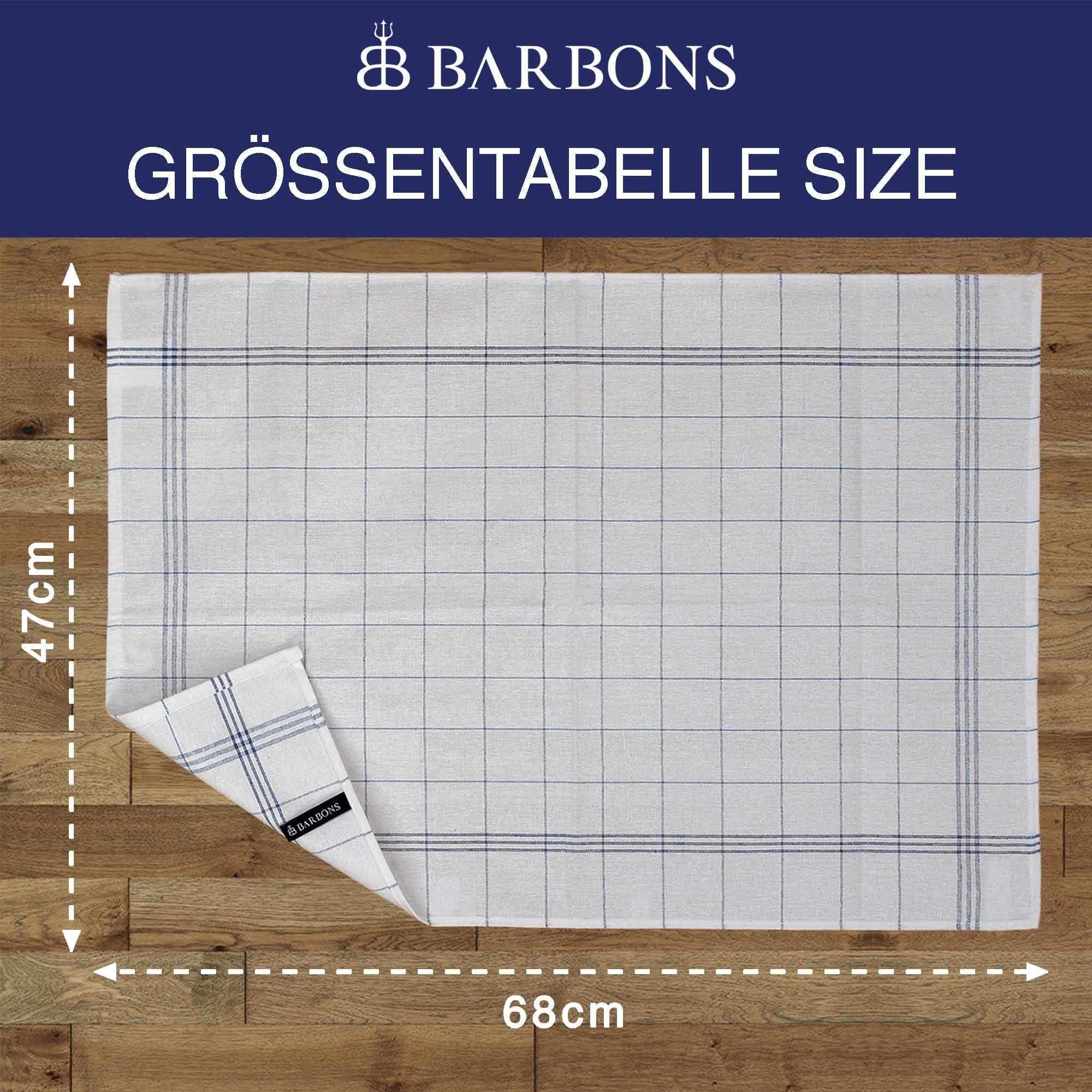 BARBONS Geschirrtuch Geschirrtücher, Allzweck Tücher, Trockentuch, (10 er, 10-tlg), Premium Qualität, 100% Baumwolle, Blau