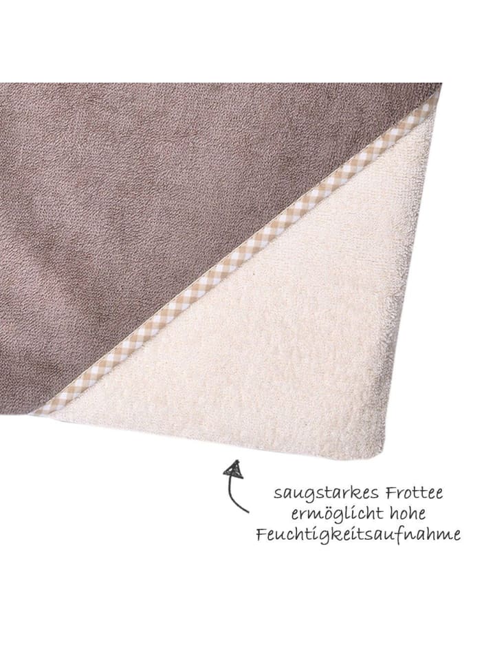 Wörner Kapuzenbadetuch 80 x 80 cm - Uni Natur Hellbraun in beige,braun günstig kaufen onesize