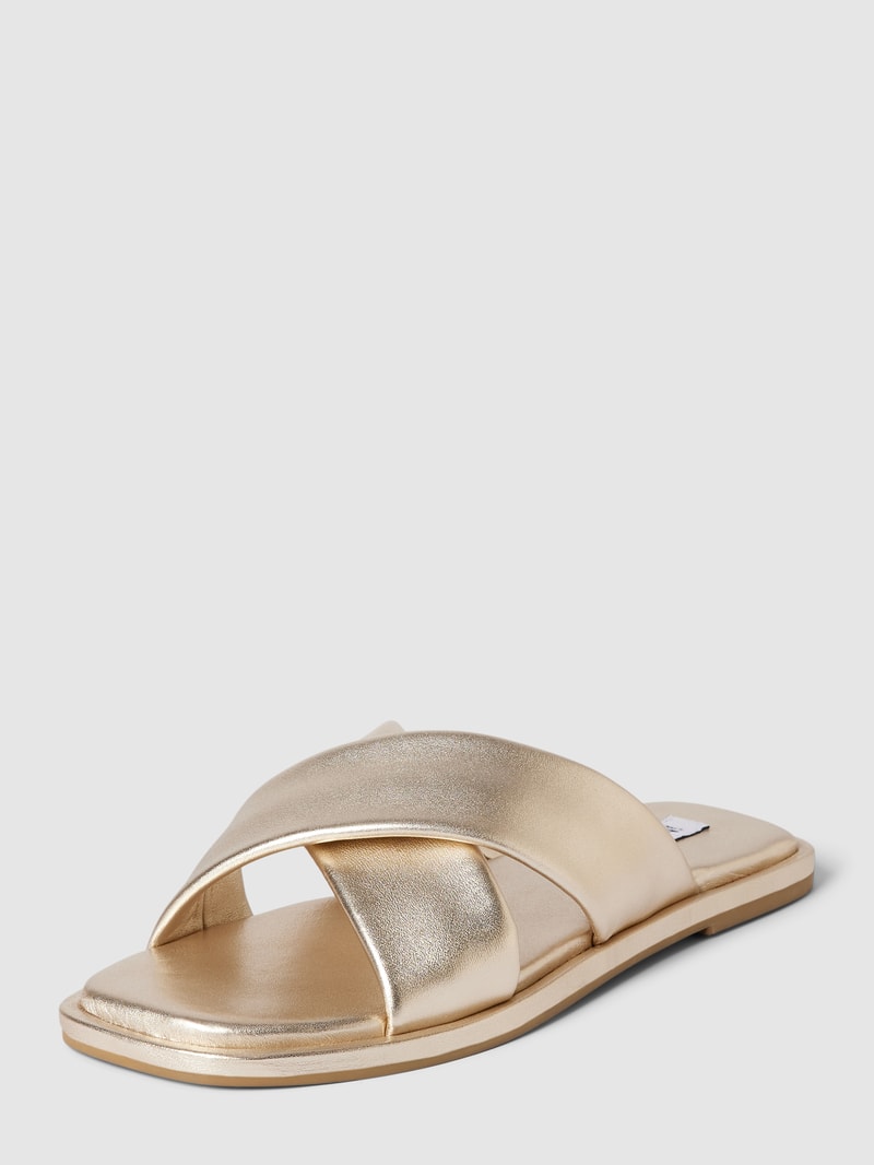Slides mit gekreuzten Riemen in gold