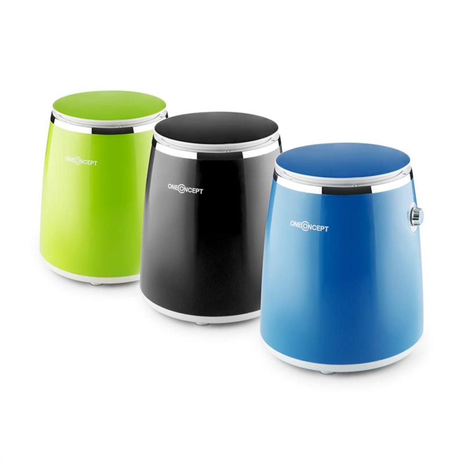 ONECONCEPT Wäscheschleuder Ecowash-Pico Mini-Waschmaschine Schleuderfunktion 3,5 kg 380W blau, 1320 U/min, 3.5 kg