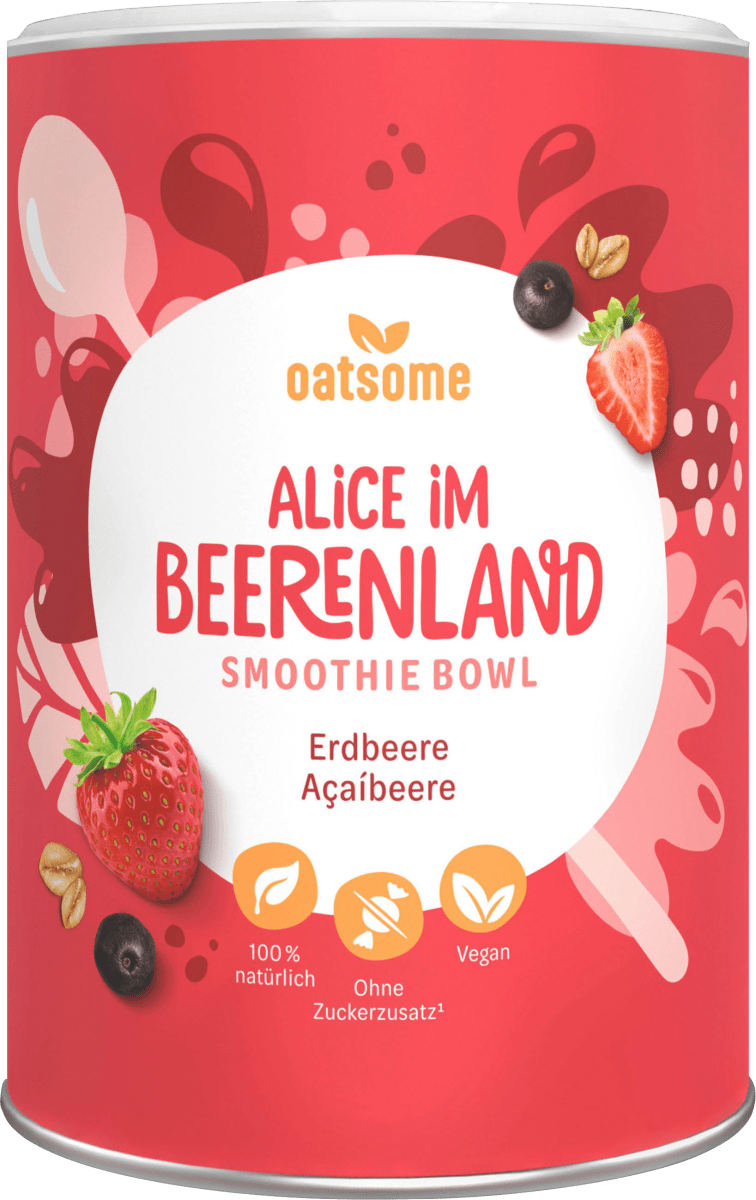 Smoothie Bowl Pulver Alice im Beerenland, Erdbeere Açaíbeere, 400 g
