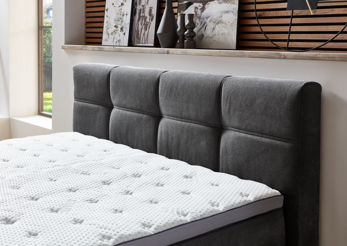 Sun Garden Boxspringbett Portage mit Bettkasten Anthrazit 180 x 200 cm