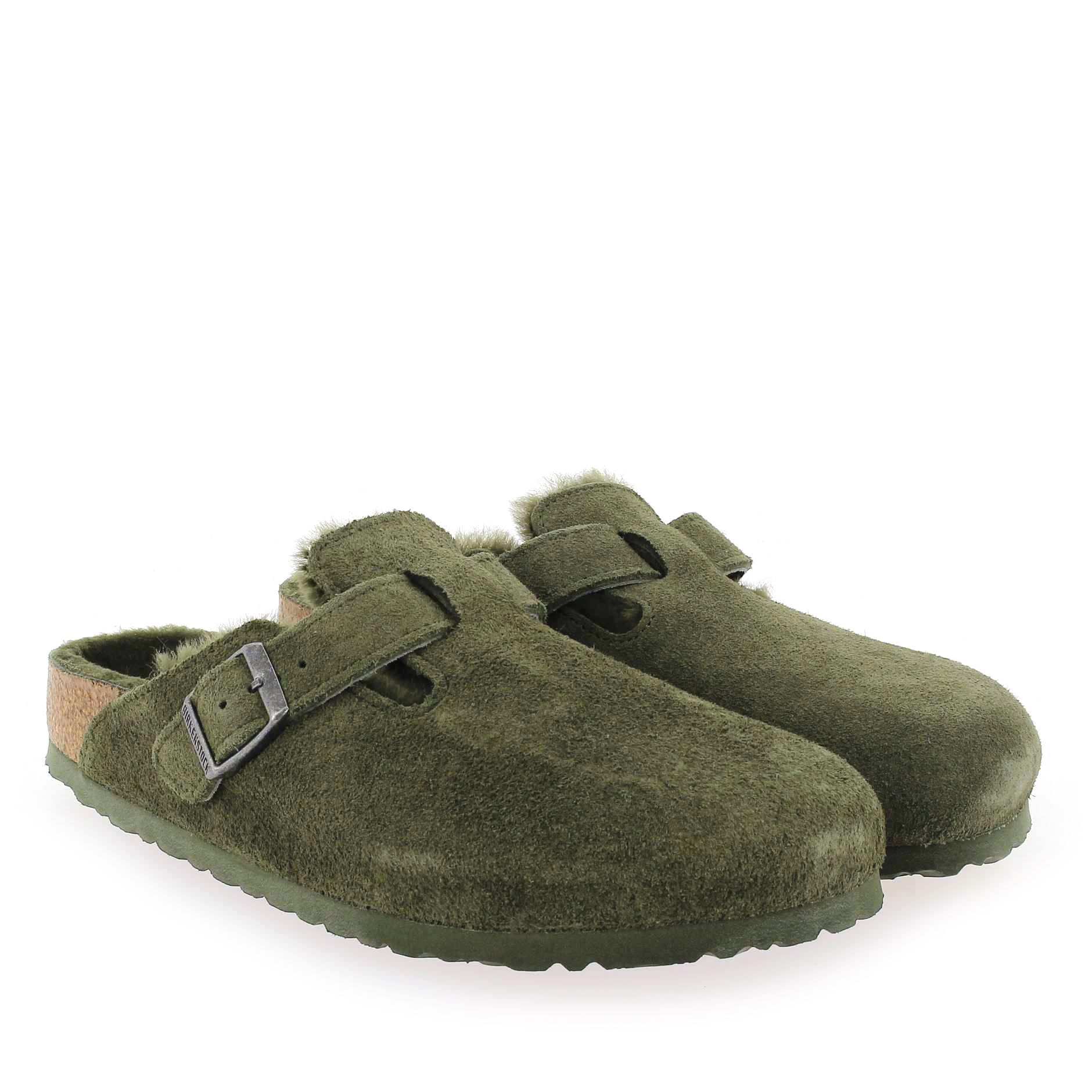 Birkenstock  BOSTON SHERLING - Kaki