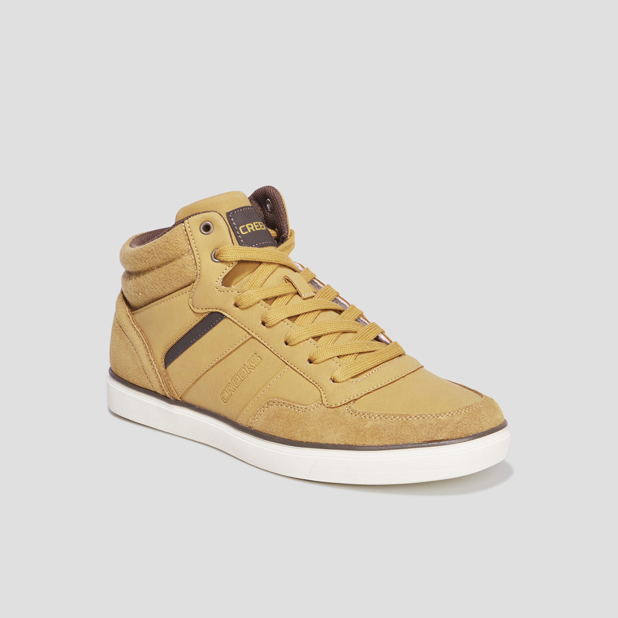 Baskets montantes à lacets Creeks Kibo jaune homme | La Halle